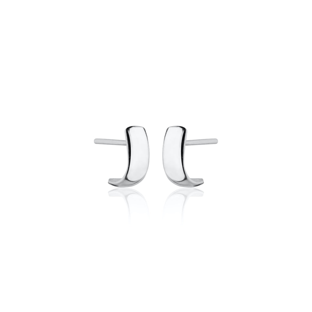BASIC, Wide, flat hoops, White Gold