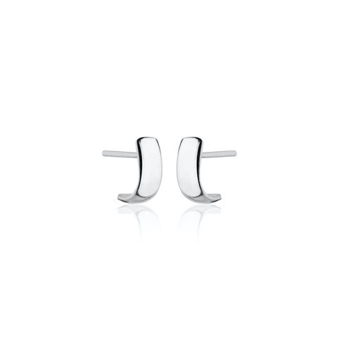 BASIC, Wide, flat hoops, White Gold