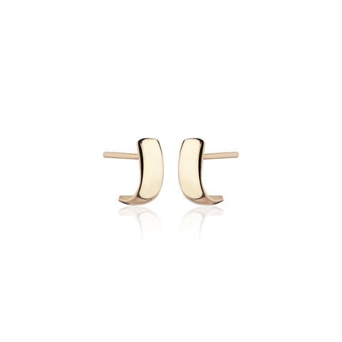 BASIC, Wide, flat hoops, Gold