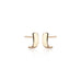 BASIC, Wide, flat hoops, Gold