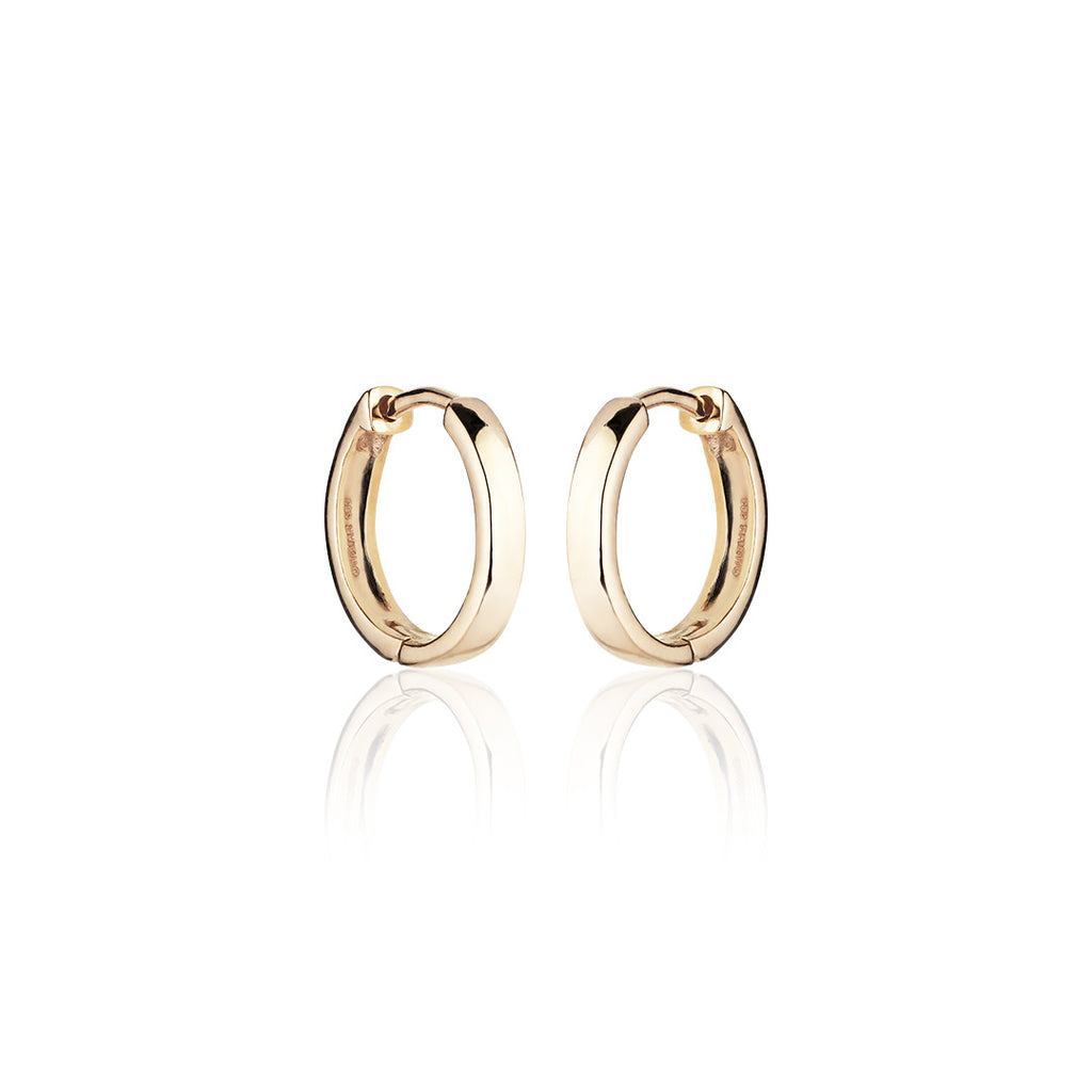 BASIC, Round 12 mm huggies, Gold