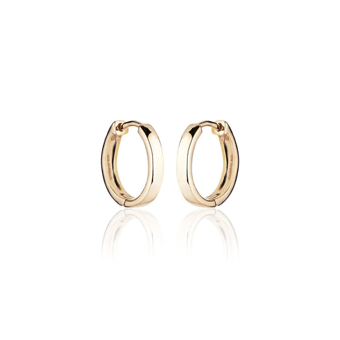 BASIC, Round 12 mm huggies, Gold