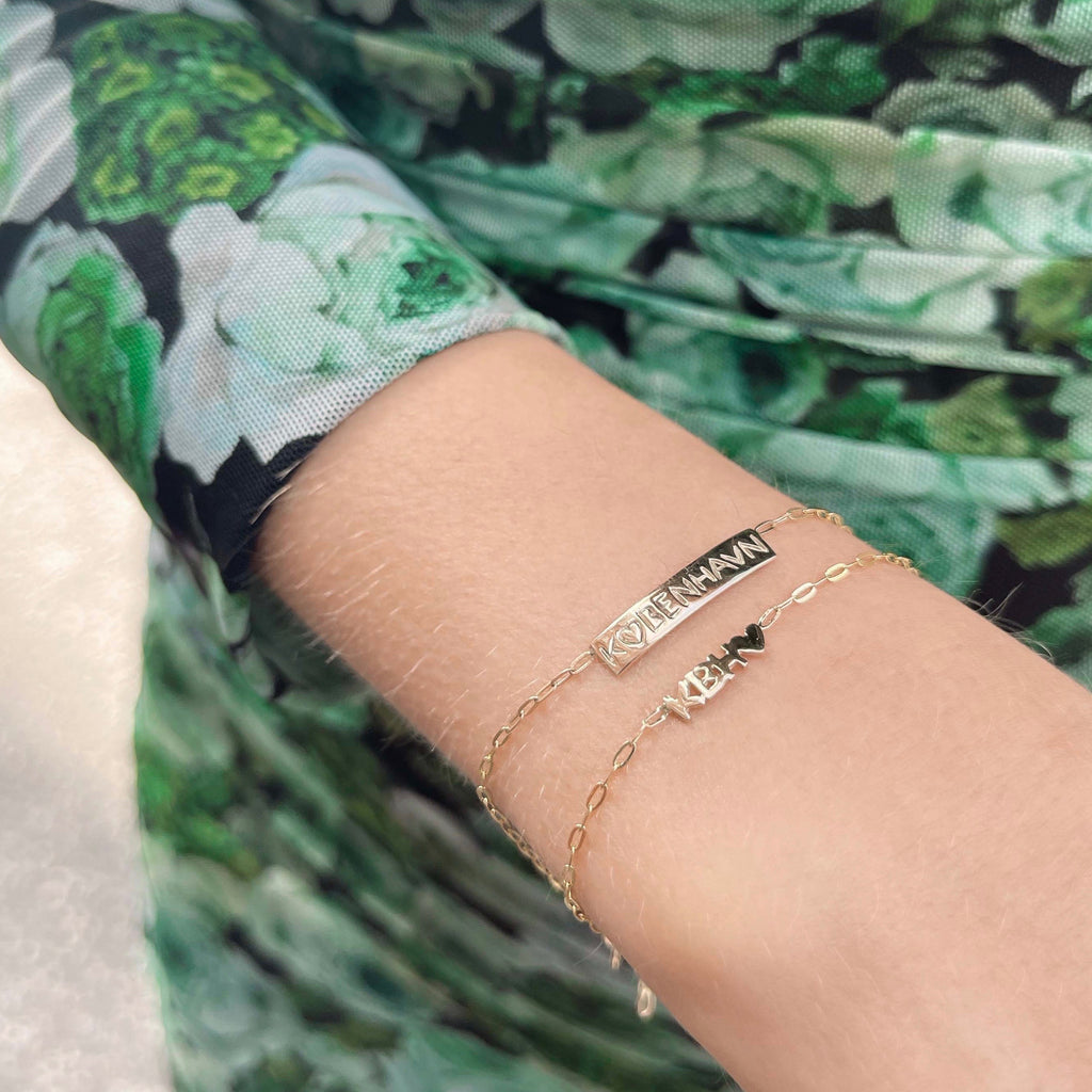 KØBENHAVN, Letters Bracelet, 9K