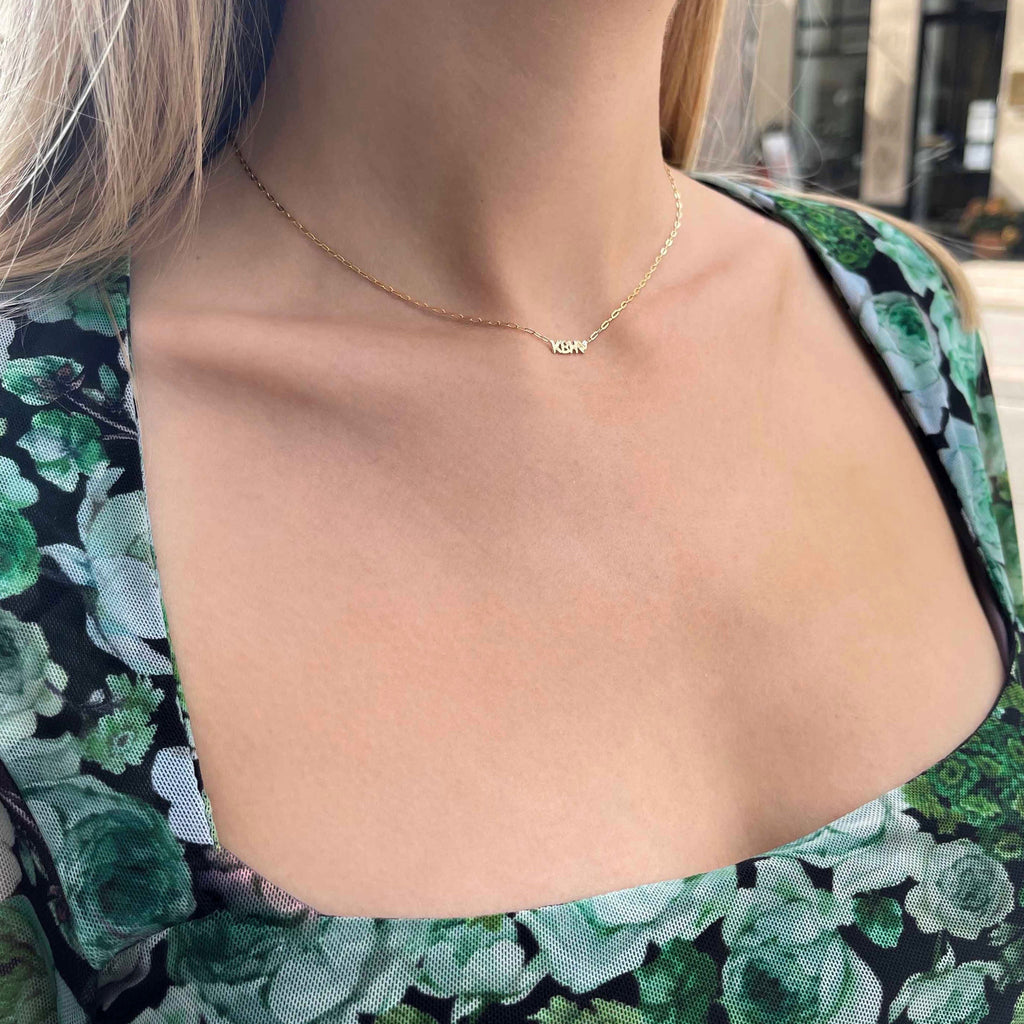 KØBENHAVN, Letter Necklace, 9K