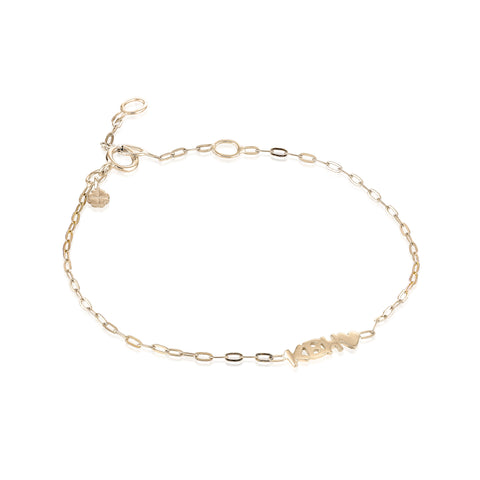 KØBENHAVN, Letters Bracelet, 9K