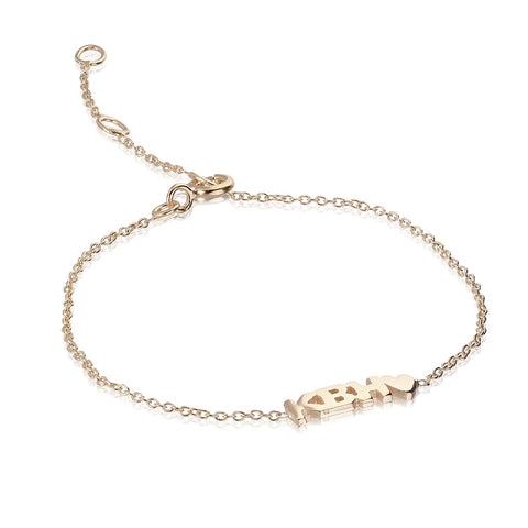 KØBENHAVN, Letters Bracelet, Golden