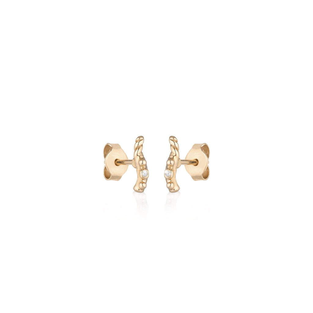 KALAHARI, Coccinia small stud, Gold/White