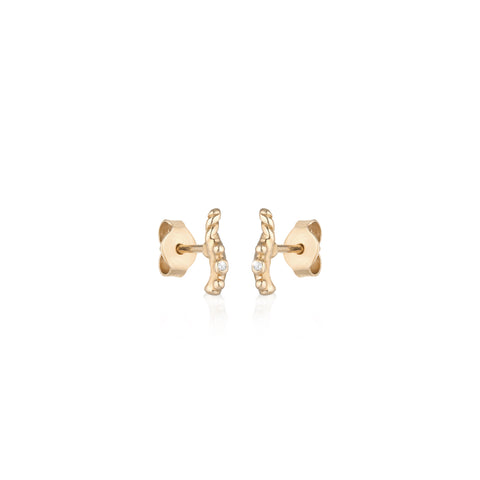 KALAHARI, Coccinia small stud, Gold/White