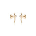 KALAHARI, Lily diamond stud , Gold/White