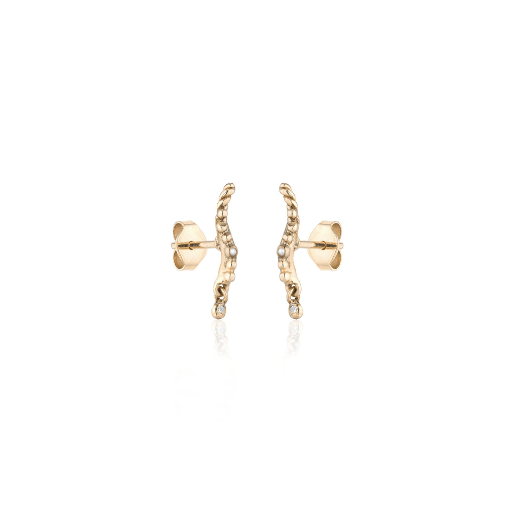 KALAHARI, Quiver stud, Gold/White