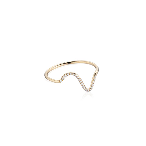 MARIN, DB-Wave diamond ring, Gold/White
