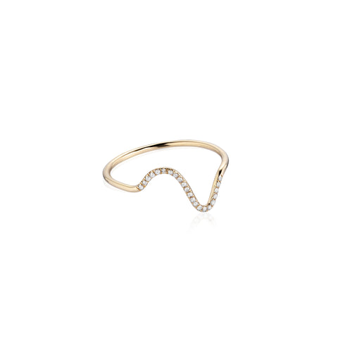 MARIN, DB-Wave diamond ring, Gold/White