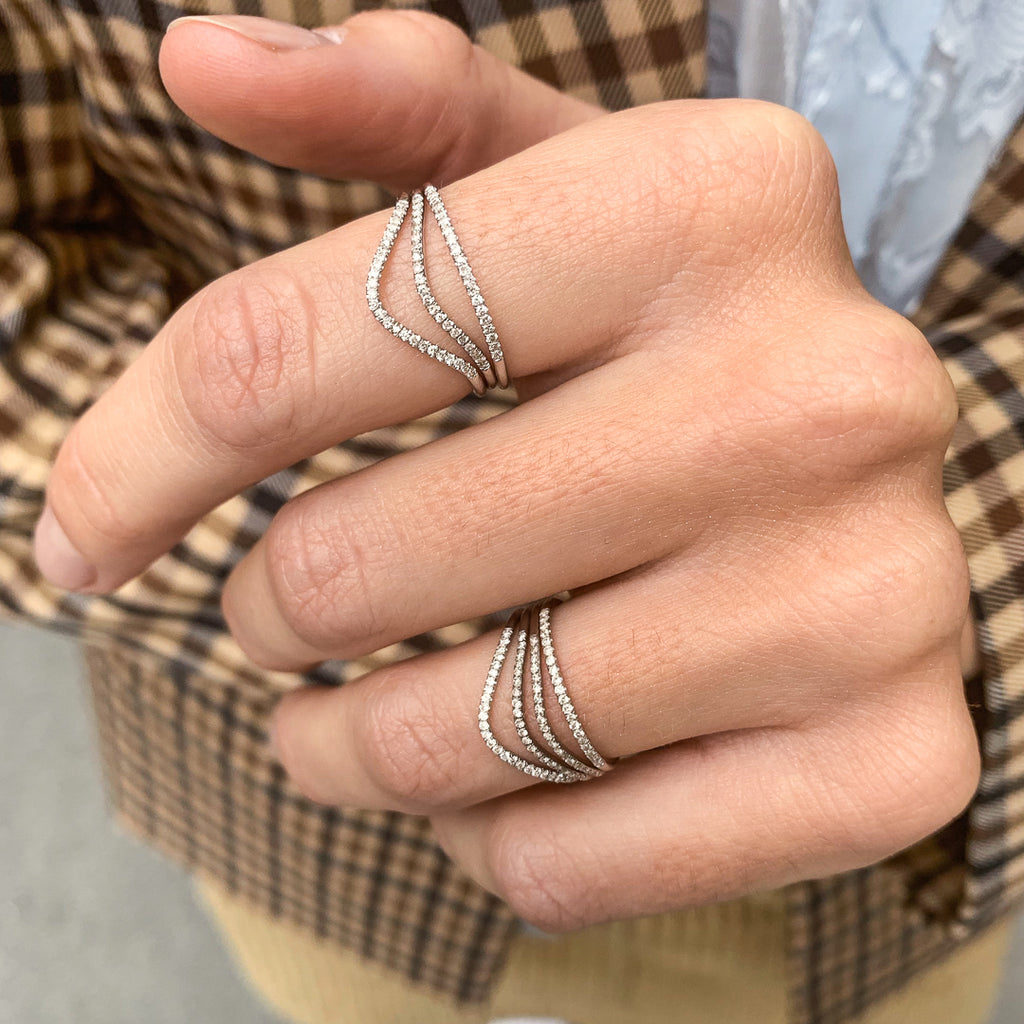 MARIN, Surf diamond ring, White/White