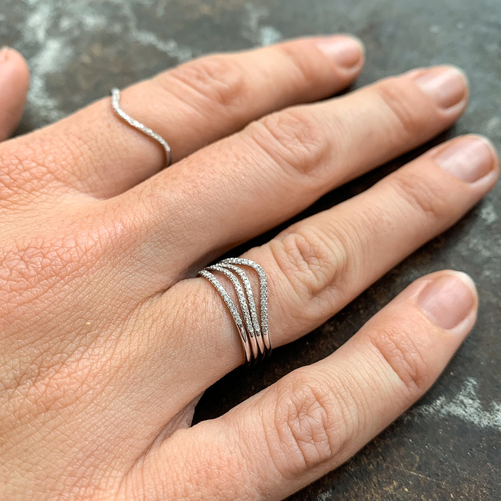 MARIN, Still diamond ring, White/White