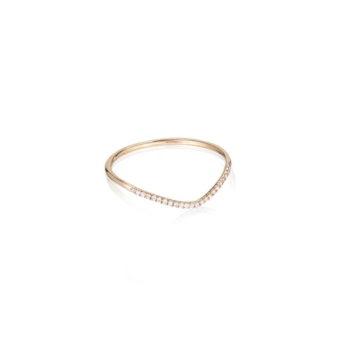 MARIN, Wave diamond ring, Gold/White