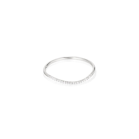 MARIN, Ripple diamond ring, White/high