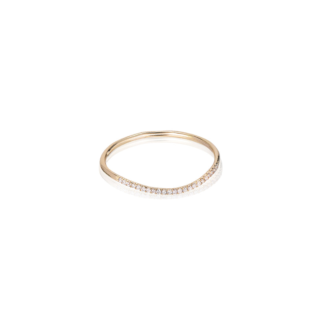 MARIN, Ripple diamond ring, Gold/White