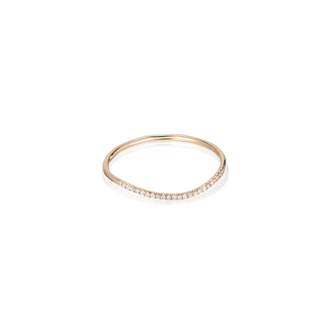 MARIN, Ripple diamond ring, Gold/White