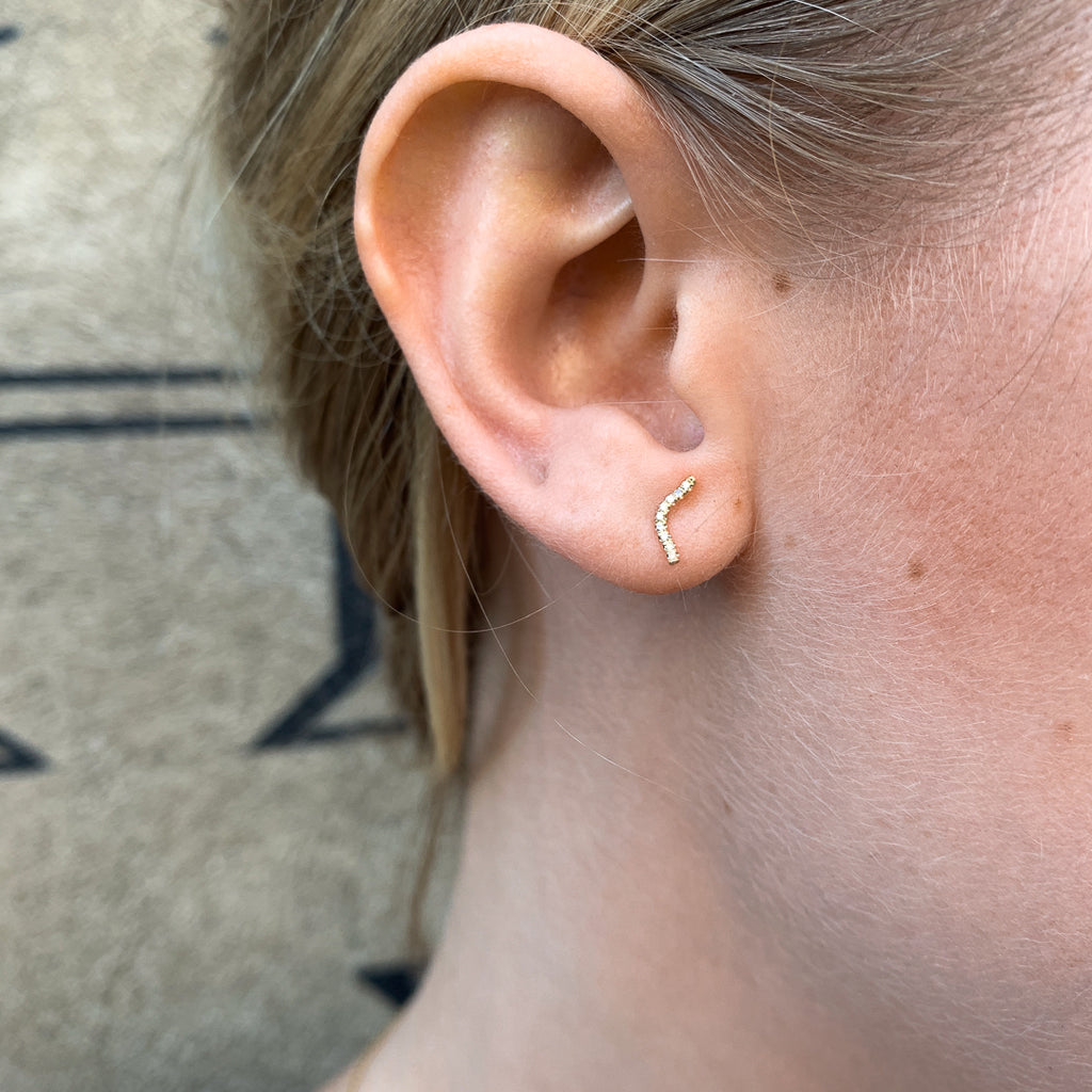 MARIN, Stream stud, Gold/White