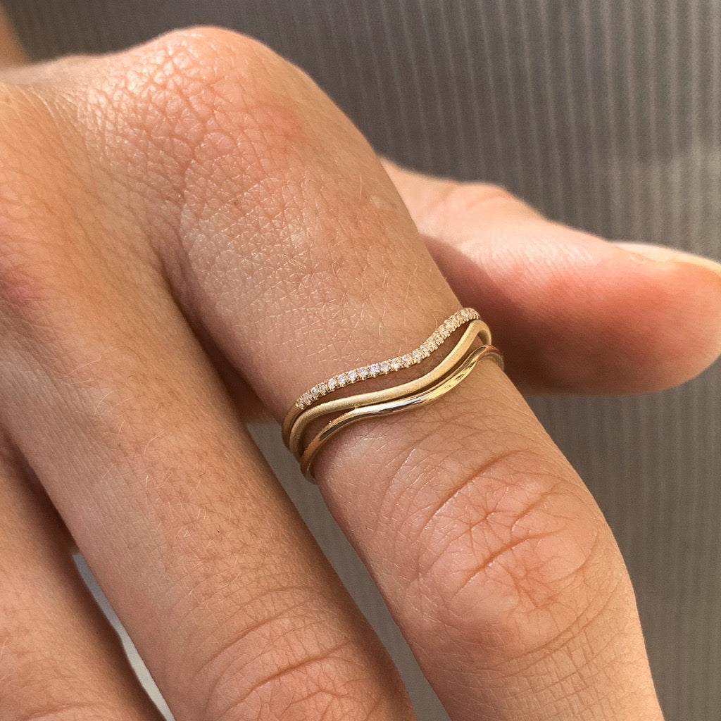 MARIN, Wave ring, Gold/high