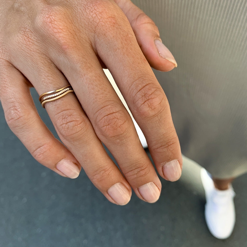 MARIN, Ripple ring, Gold/high