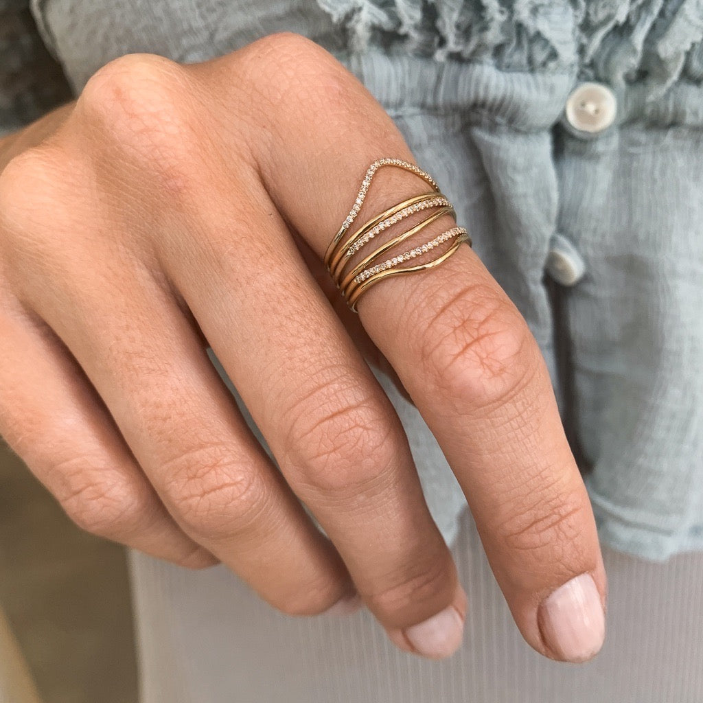 MARIN, Wave ring, Gold/high