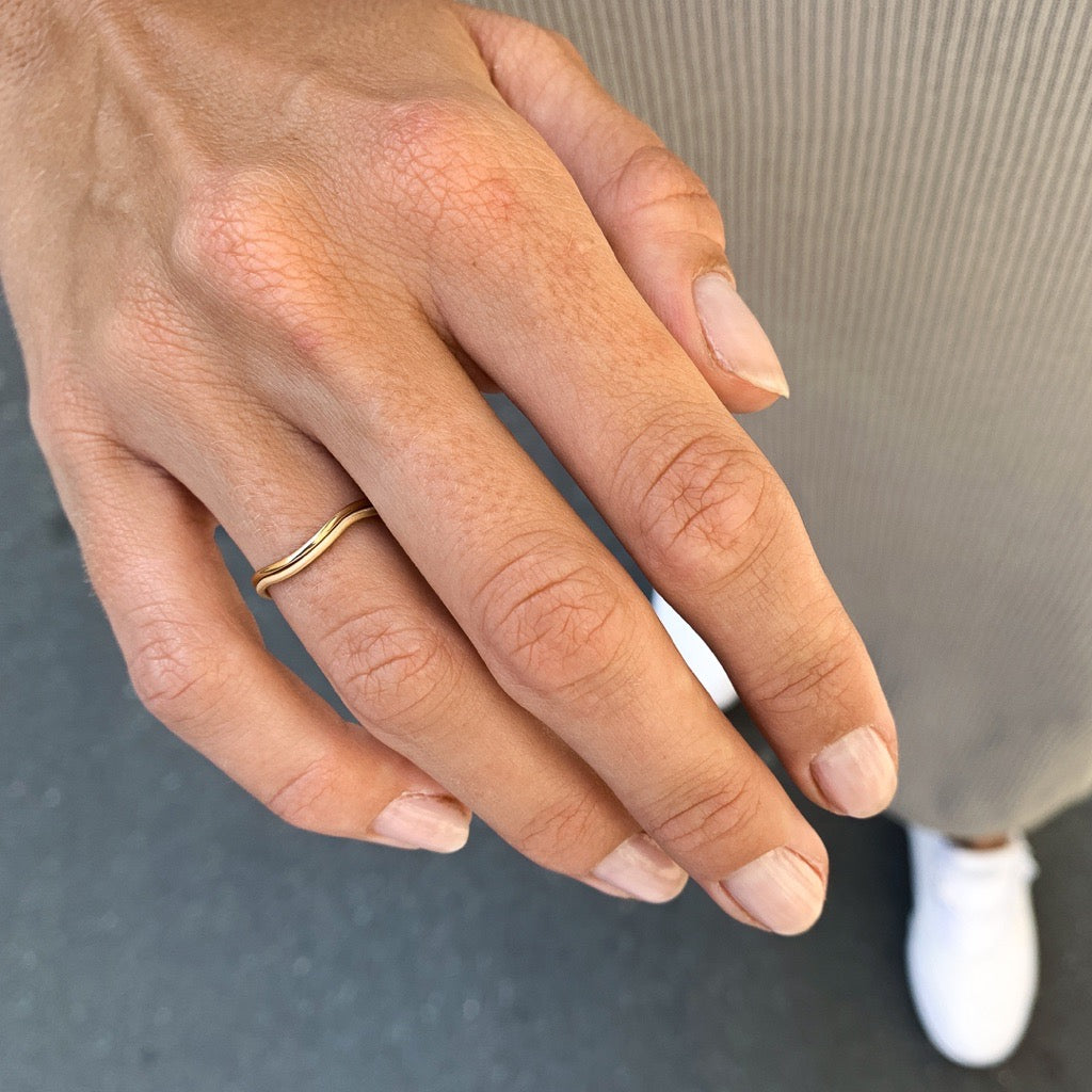 MARIN, Ripple ring, Gold/high