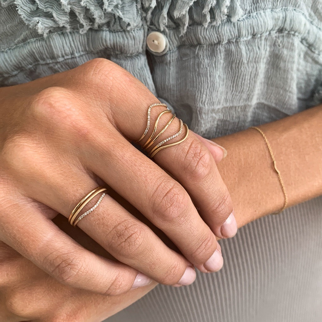 MARIN, Wave ring, Gold/high