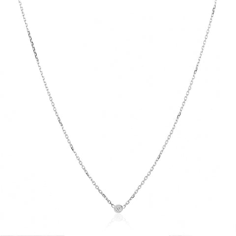 RIO, Move Necklace, White/WhiteDiamonds