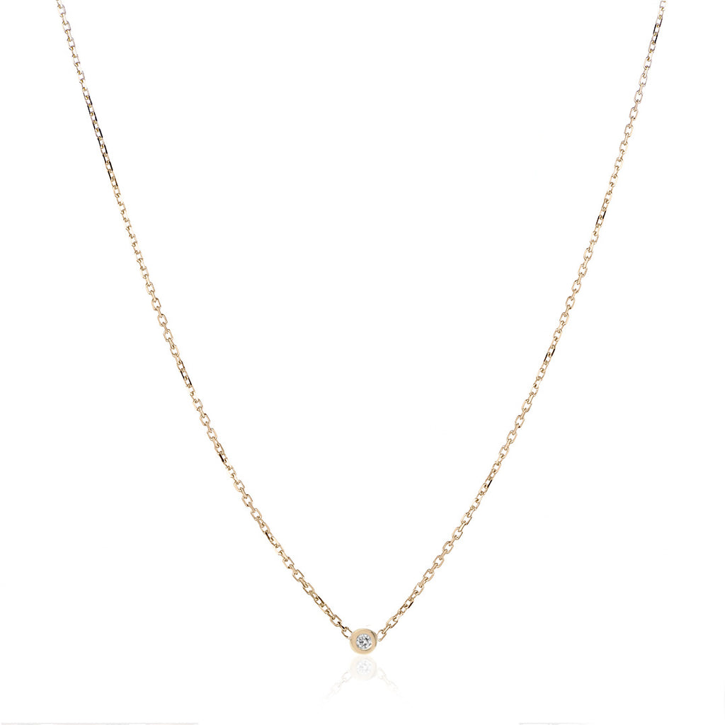 RIO, Move Necklace, Gold/WhiteDiamonds
