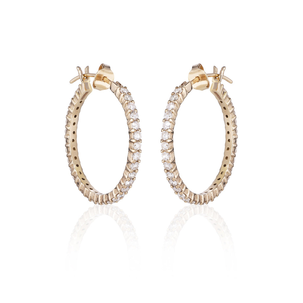 OLYMPIA, Hera Hoop 27mm 2,02ct, Gold/White