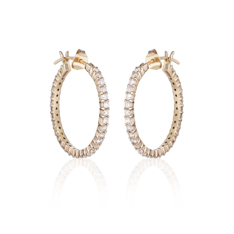 OLYMPIA, Hera Hoop 27mm 2,02ct, Gold/White