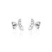 OLYMPIA, Zeus Arch Studs 0,45ct, White/White.