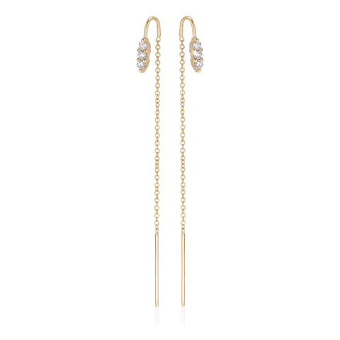 OLYMPIA, Hera dangles 0,18ct, Gold/White