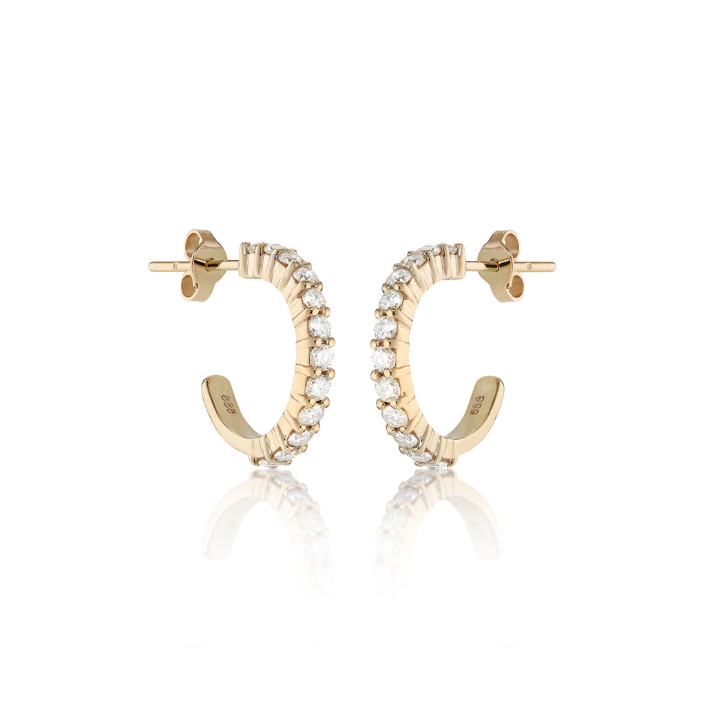 OLYMPIA, Hera Hoops 15mm 0,70ct, Gold/White