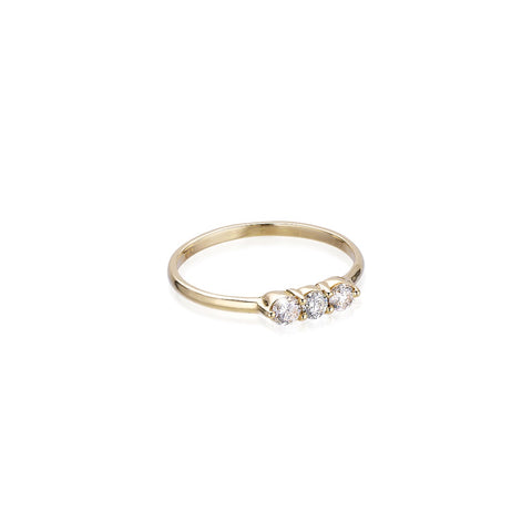 OLYMPIA, Hermes Line Ring 0,67ct, Gold/White