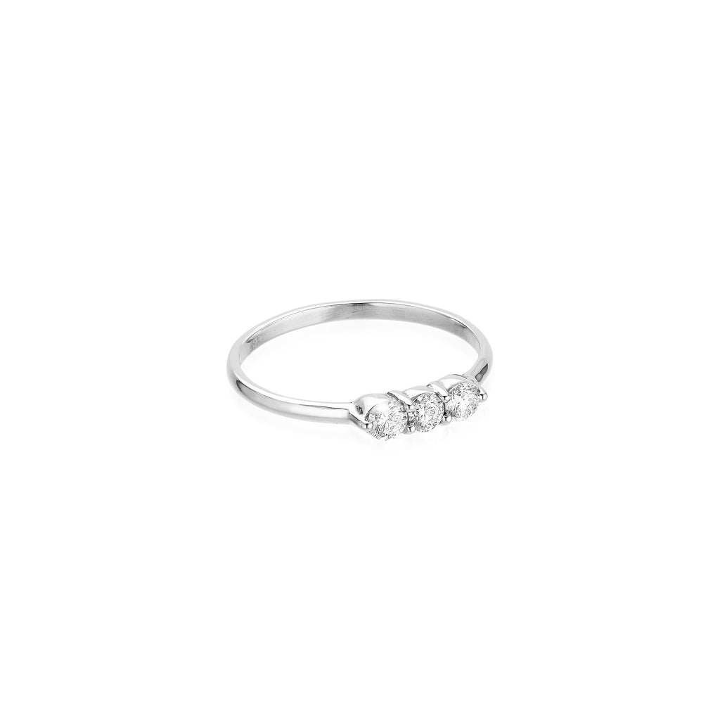 OLYMPIA, Hermes Line Ring 0,33ct, White/White