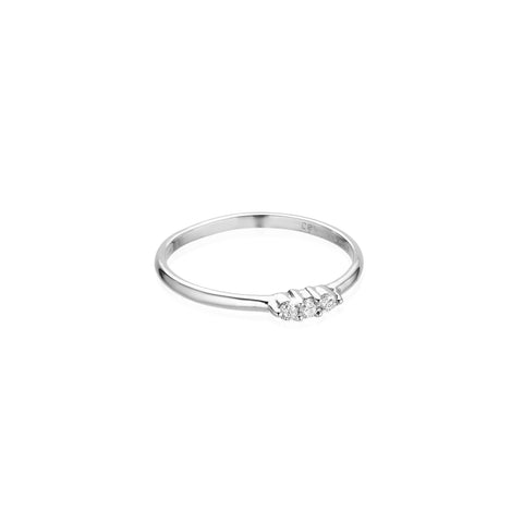 OLYMPIA, Hera Line Ring 0,09ct, White/White