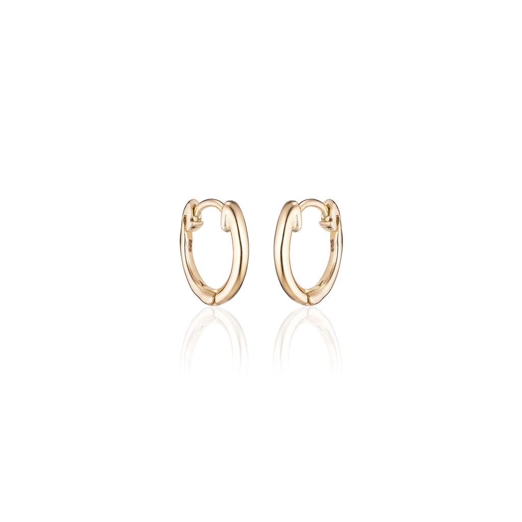 ALIGNED, Oval plain huggies, Gold