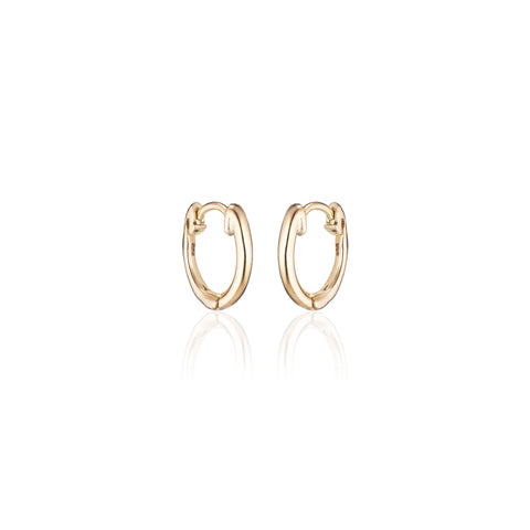 ALIGNED, Oval plain huggies, Gold