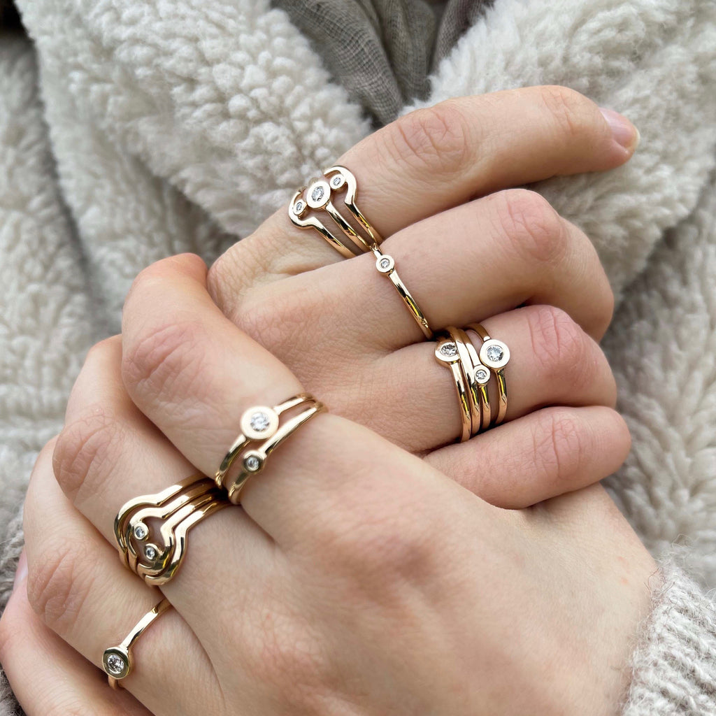 RIO, Melody Ring, Gold/White