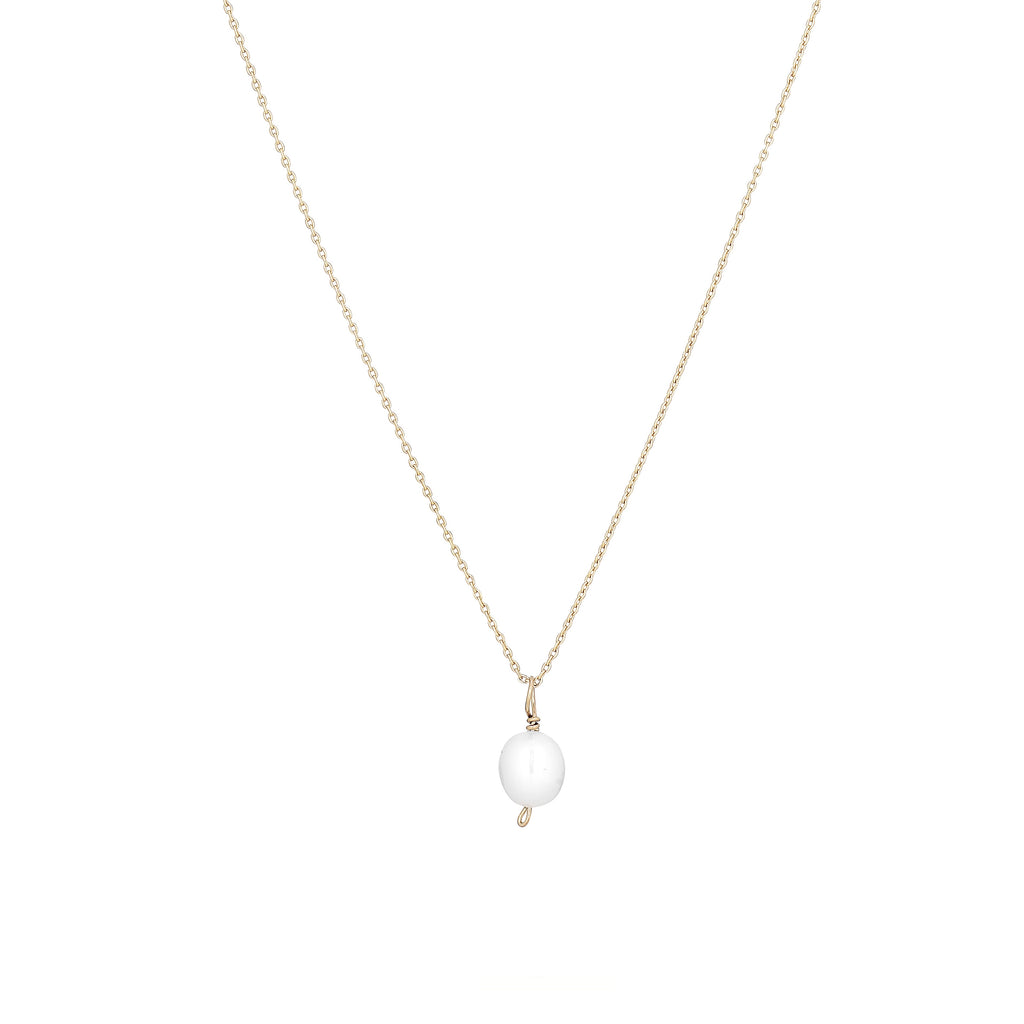 DROPS DELIGHT, Pearl Necklace, White/Golden
