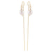 DROPS DELIGHT, Pearl plain Dangles, White/Gold