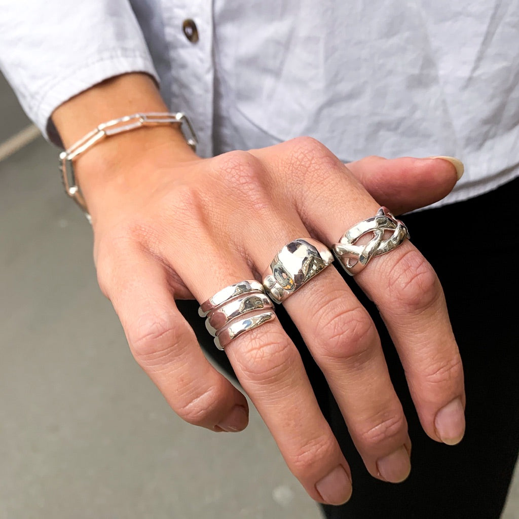 SUOMI, Pihajarv Wide Ring, Silver