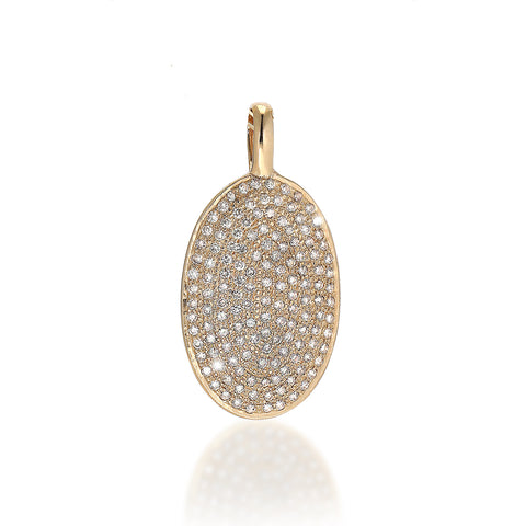 SUPER ELLIPSE, Mega Pendant, Gold/White