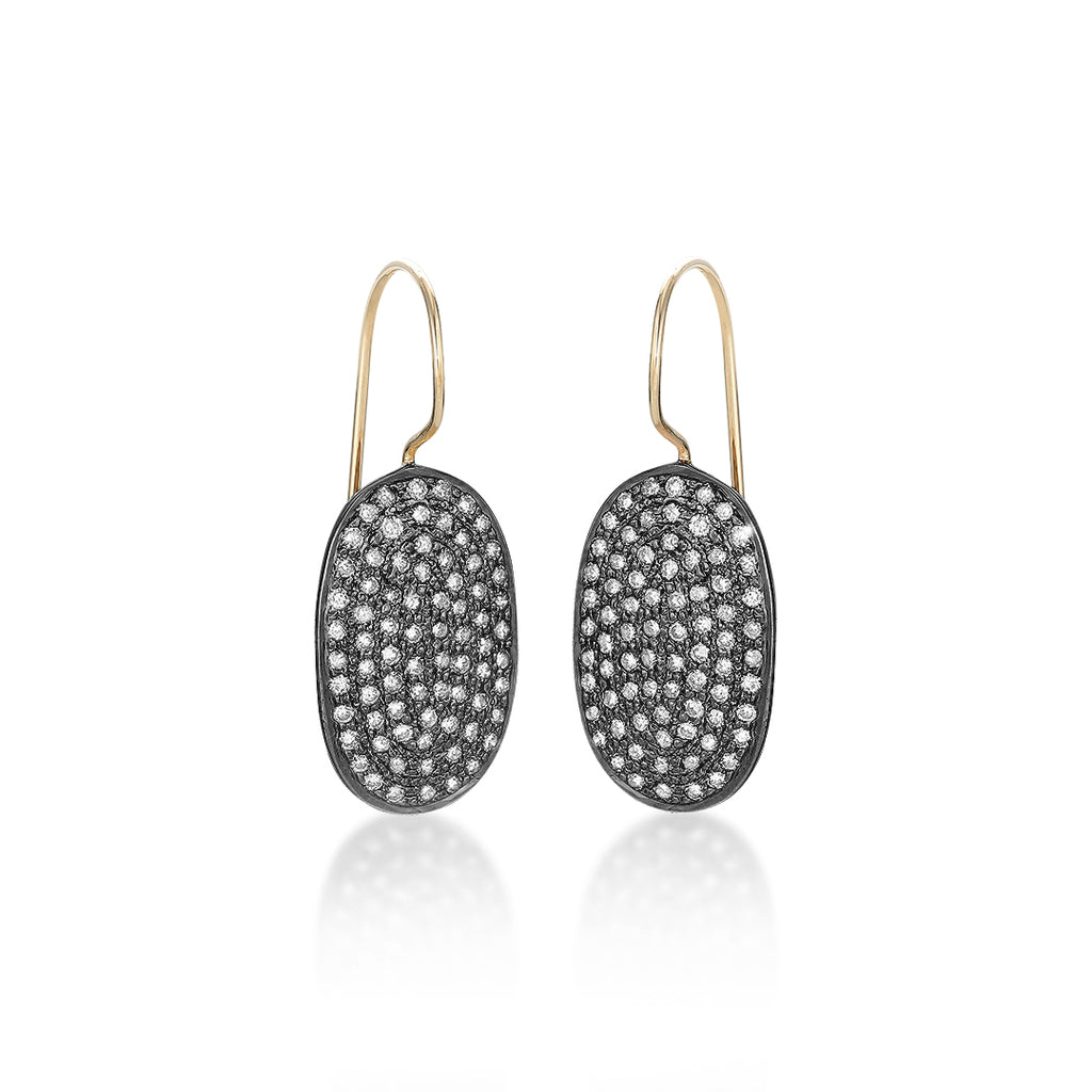 SUPER ELLIPSE, Large Earring, 2-tone/Dark