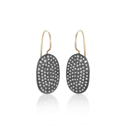 SUPER ELLIPSE, Large Earring, 2-tone/Dark