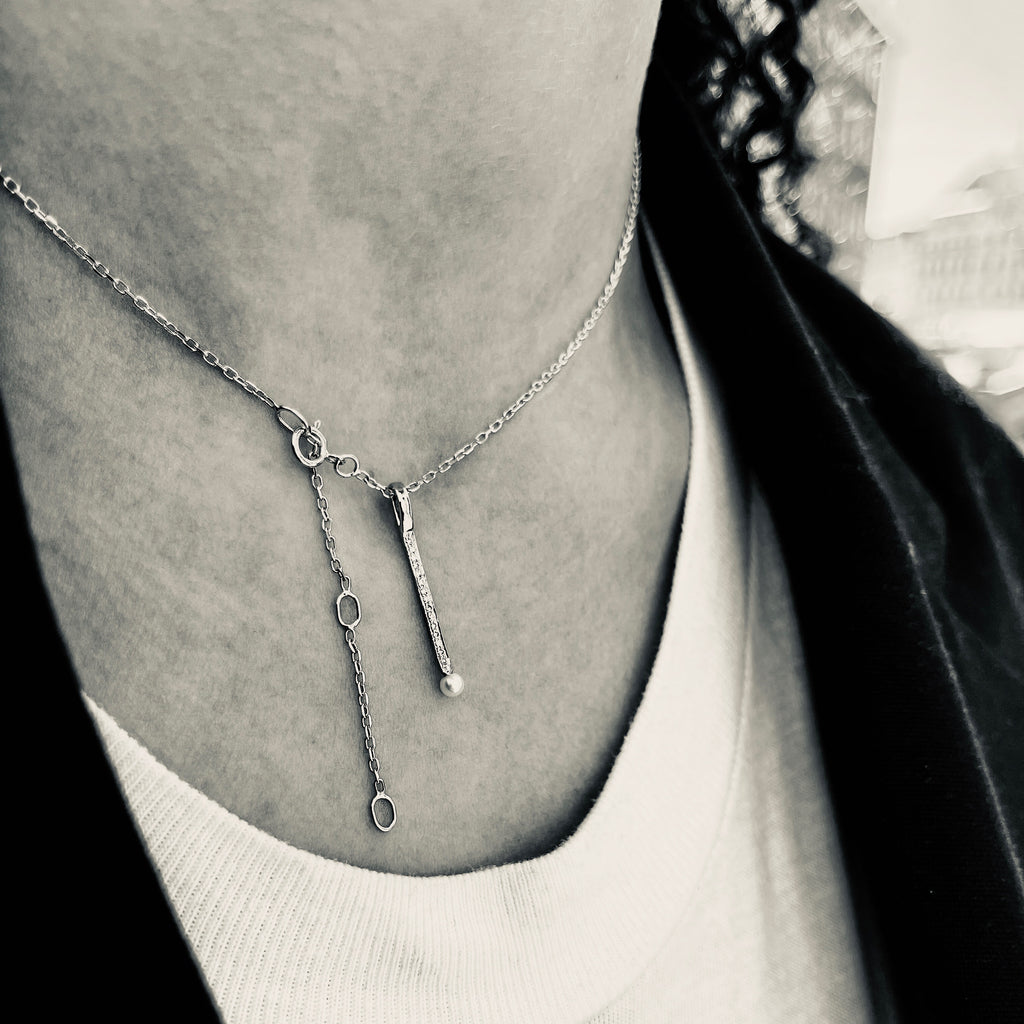 TOKYO, Sensoji Long Pendant, White/Pearl/White