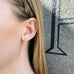 ALIGNED, EVEN oval huggies 12mm 0,20ct, Gold/White