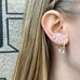 ALIGNED, EVEN oval huggies 12mm 0,20ct, Gold/White